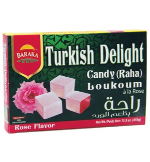 Rose Flavor Turkish Delights Raha "Baraka" 450 g x